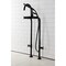 Aqua Vintage CCK8100DX Freestanding Tub Faucet with Supply Line, Stop Valve, Matte Black CCK8100DX - alternate 3